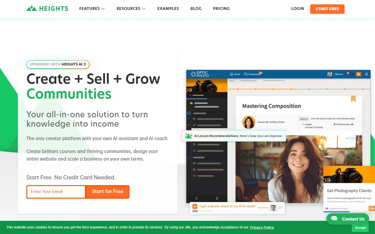 HEIGHTS AI website screenshot