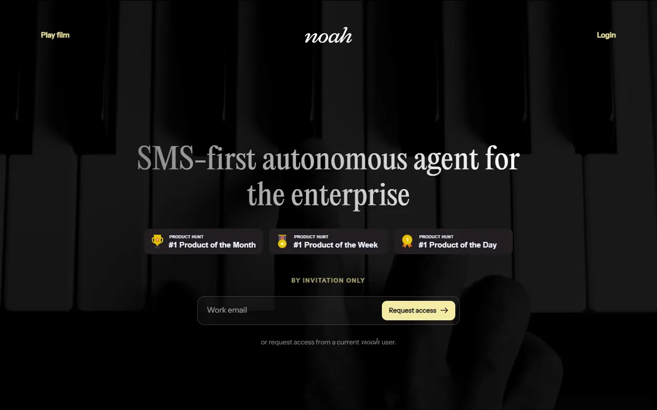 Hey Noah website screenshot