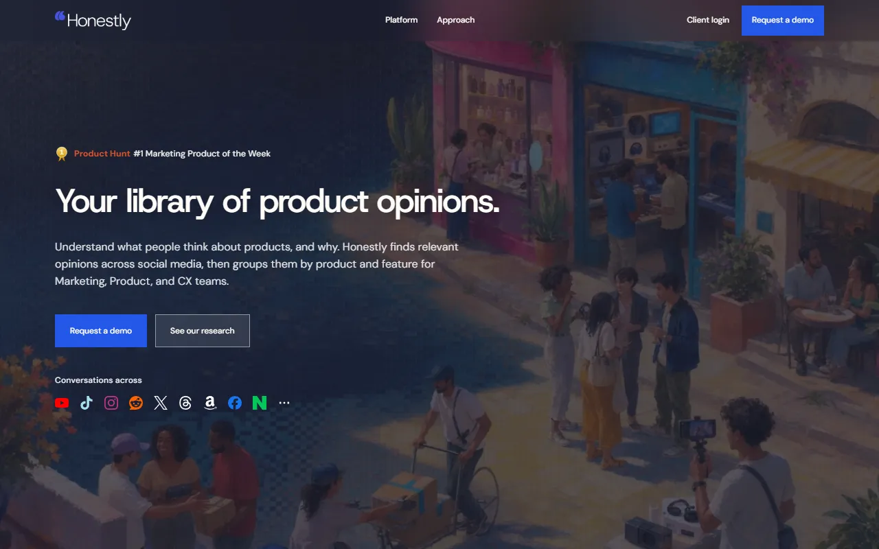 Honestly website screenshot