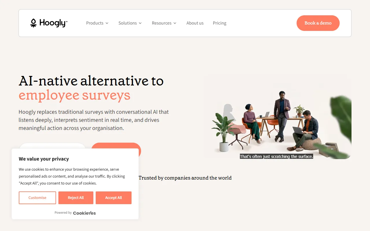 Hoogly.ai website screenshot