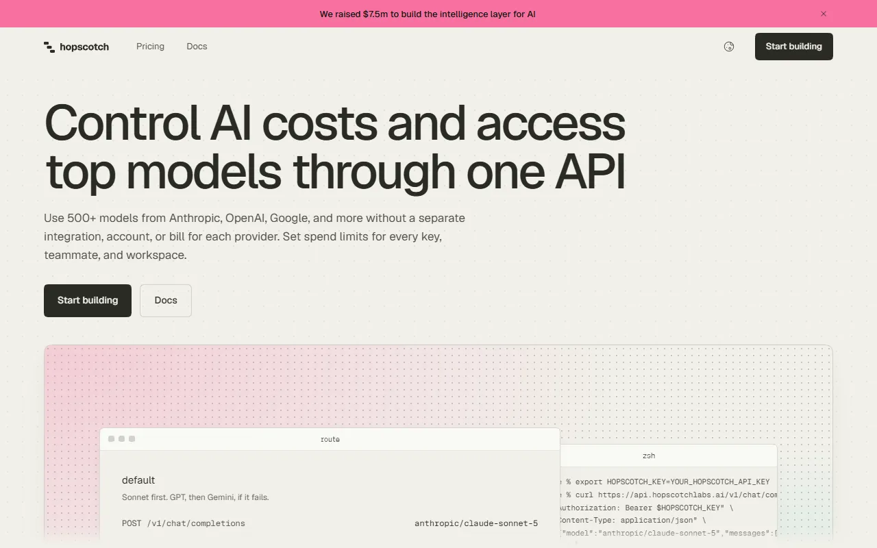 Hopscotch AI website screenshot