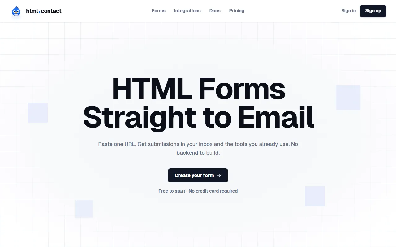 html.contact website screenshot