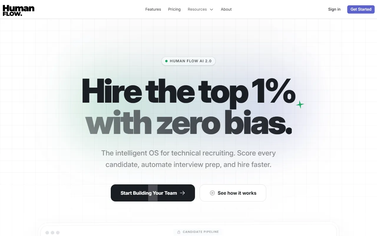 HumanFlow website screenshot