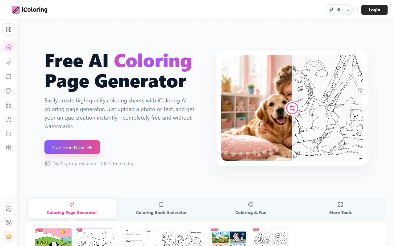iColoring website screenshot