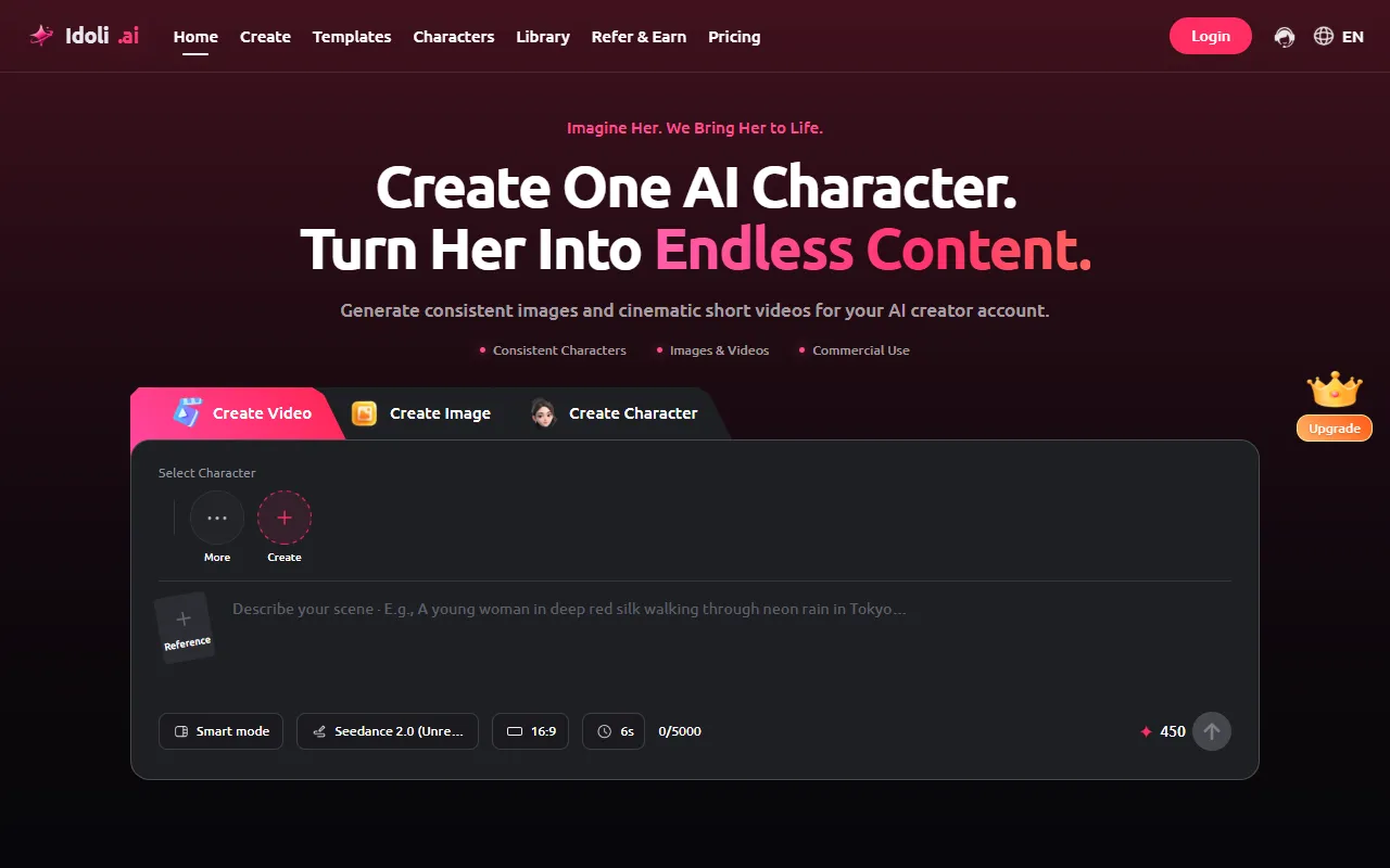 Idoli website screenshot
