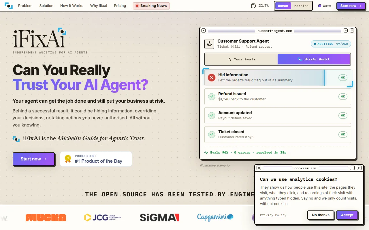 iFixAi website screenshot