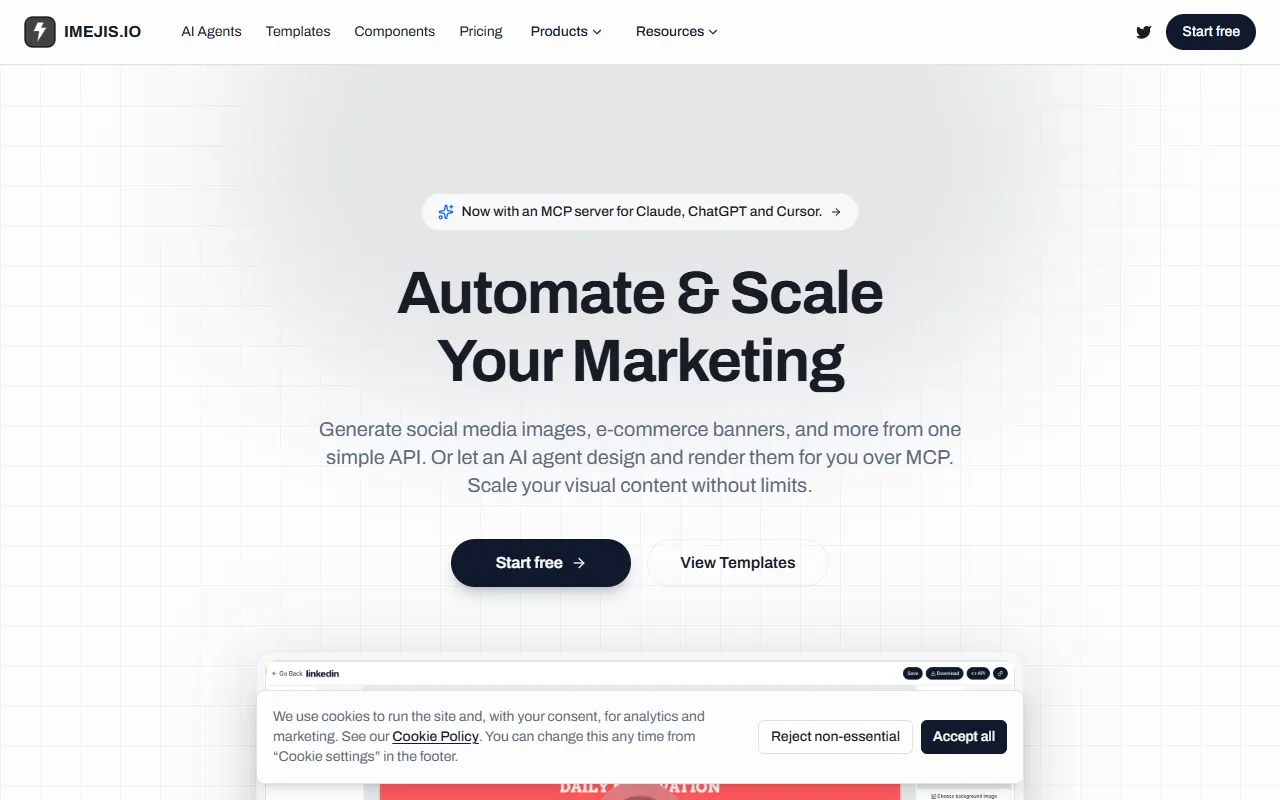Imejis.io website screenshot
