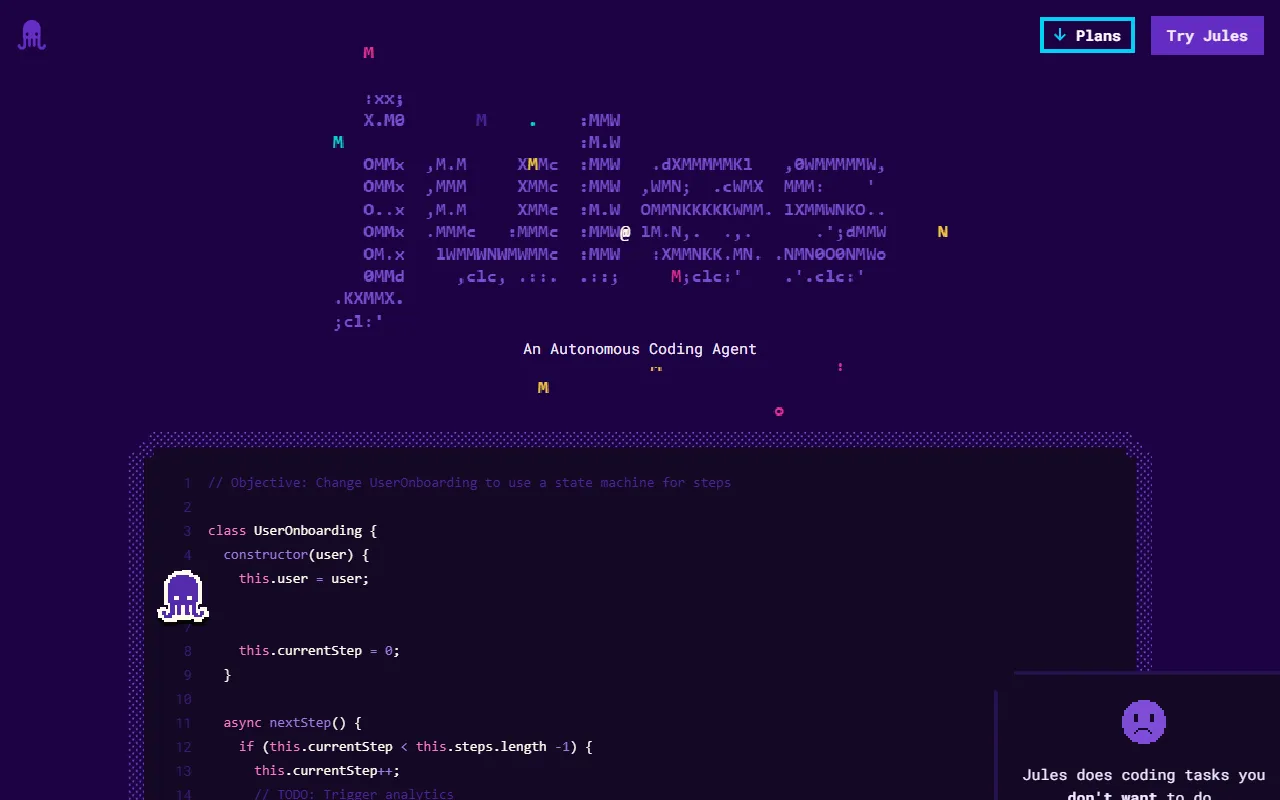 Jules website screenshot