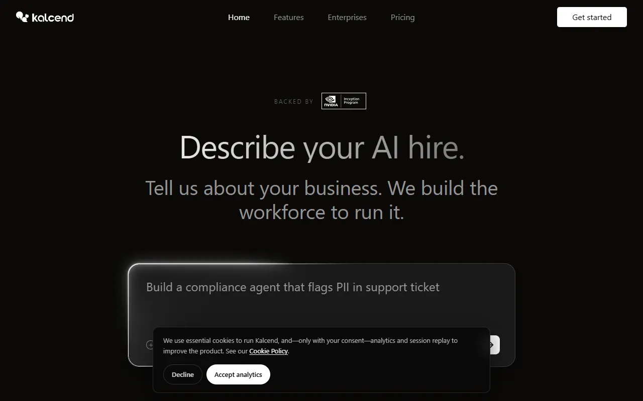 Kalcend website screenshot