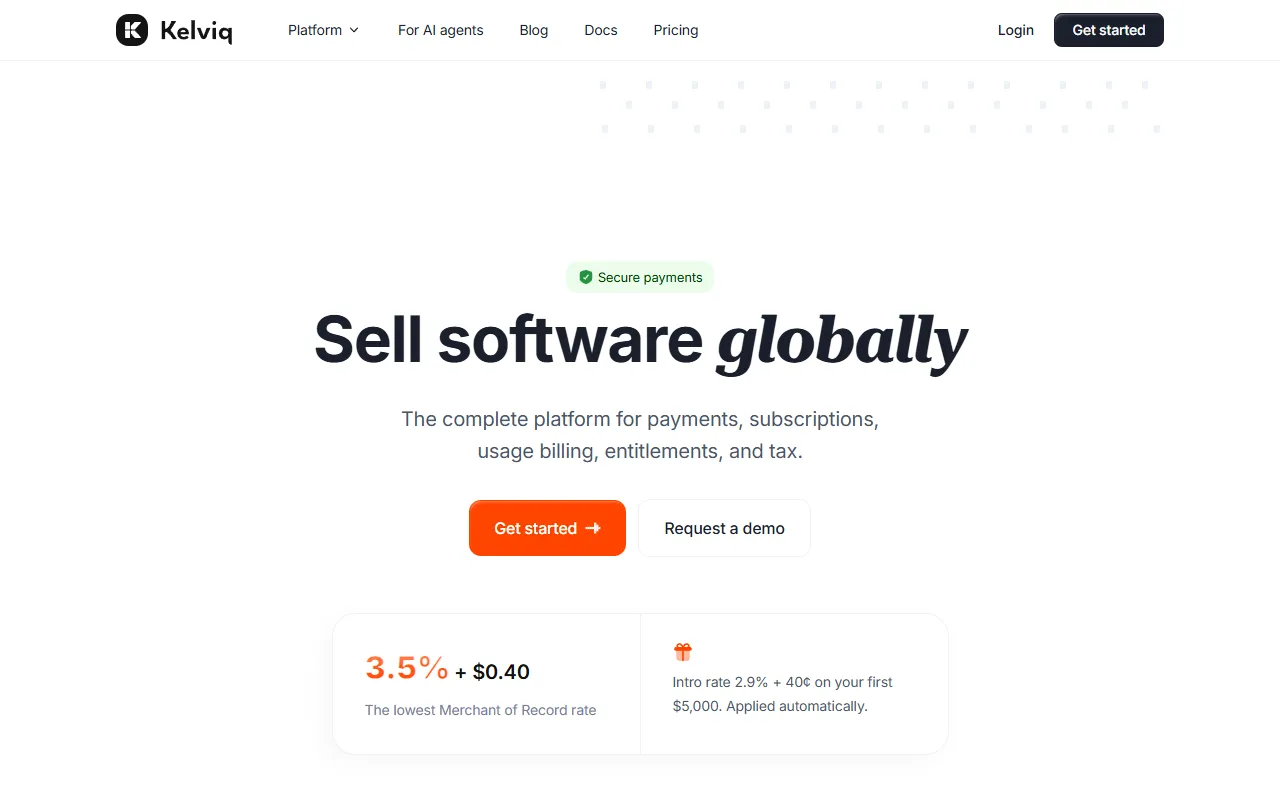 Kelviq website screenshot