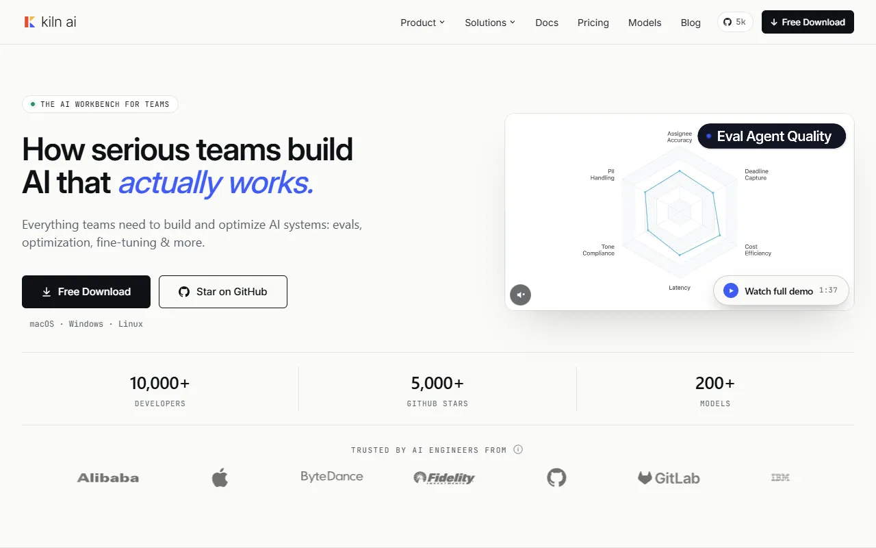 Kiln website screenshot