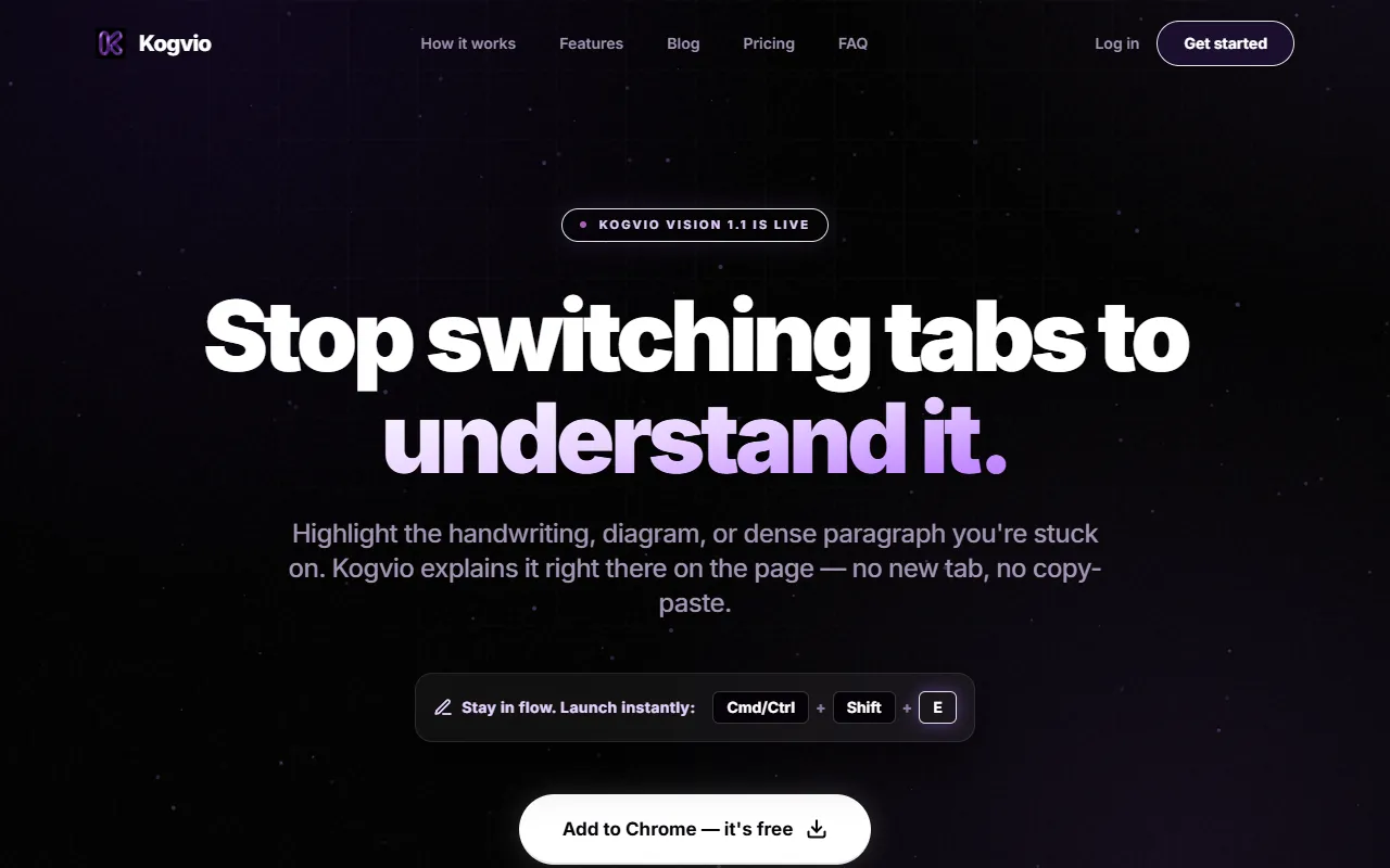 Kogvio website screenshot