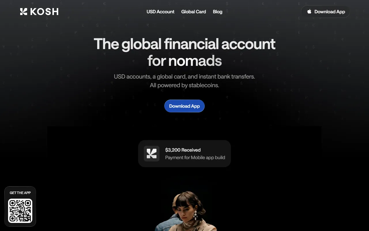 KOSH Money website screenshot