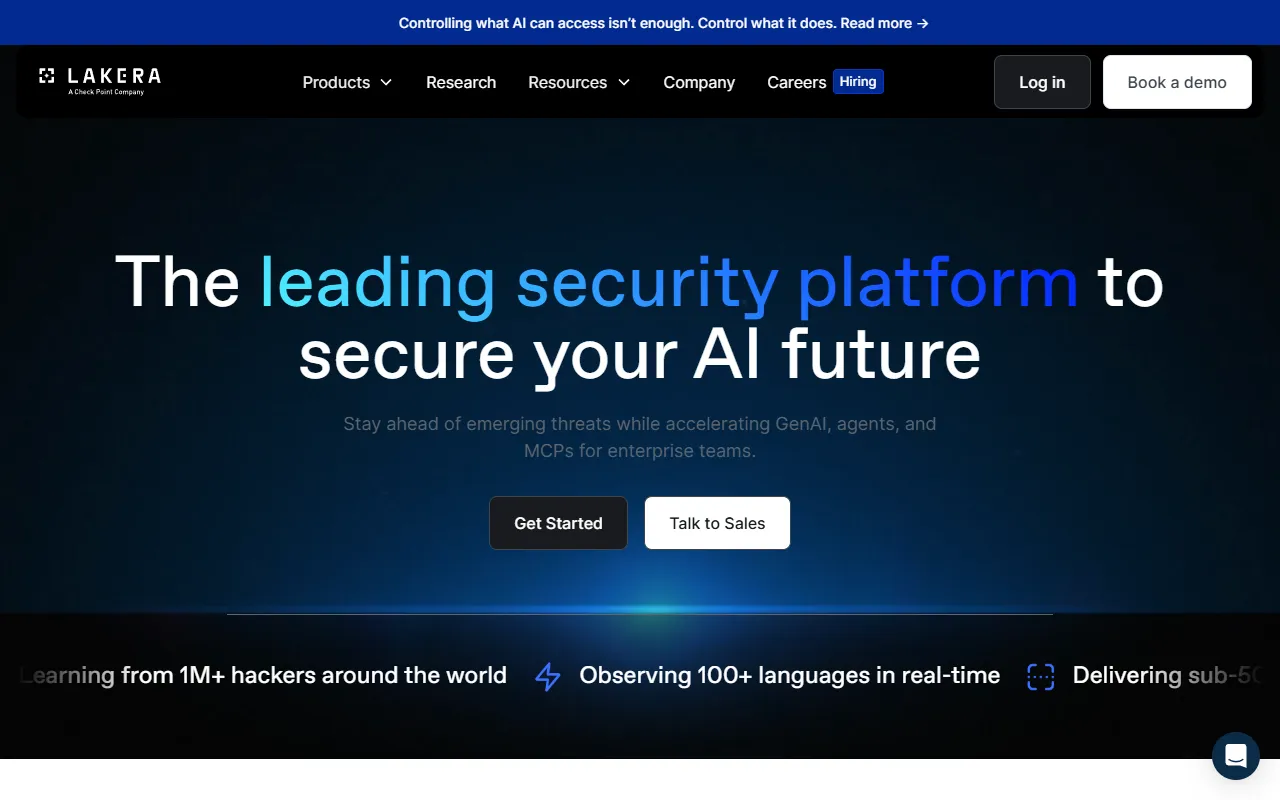 Lakera Guard website screenshot
