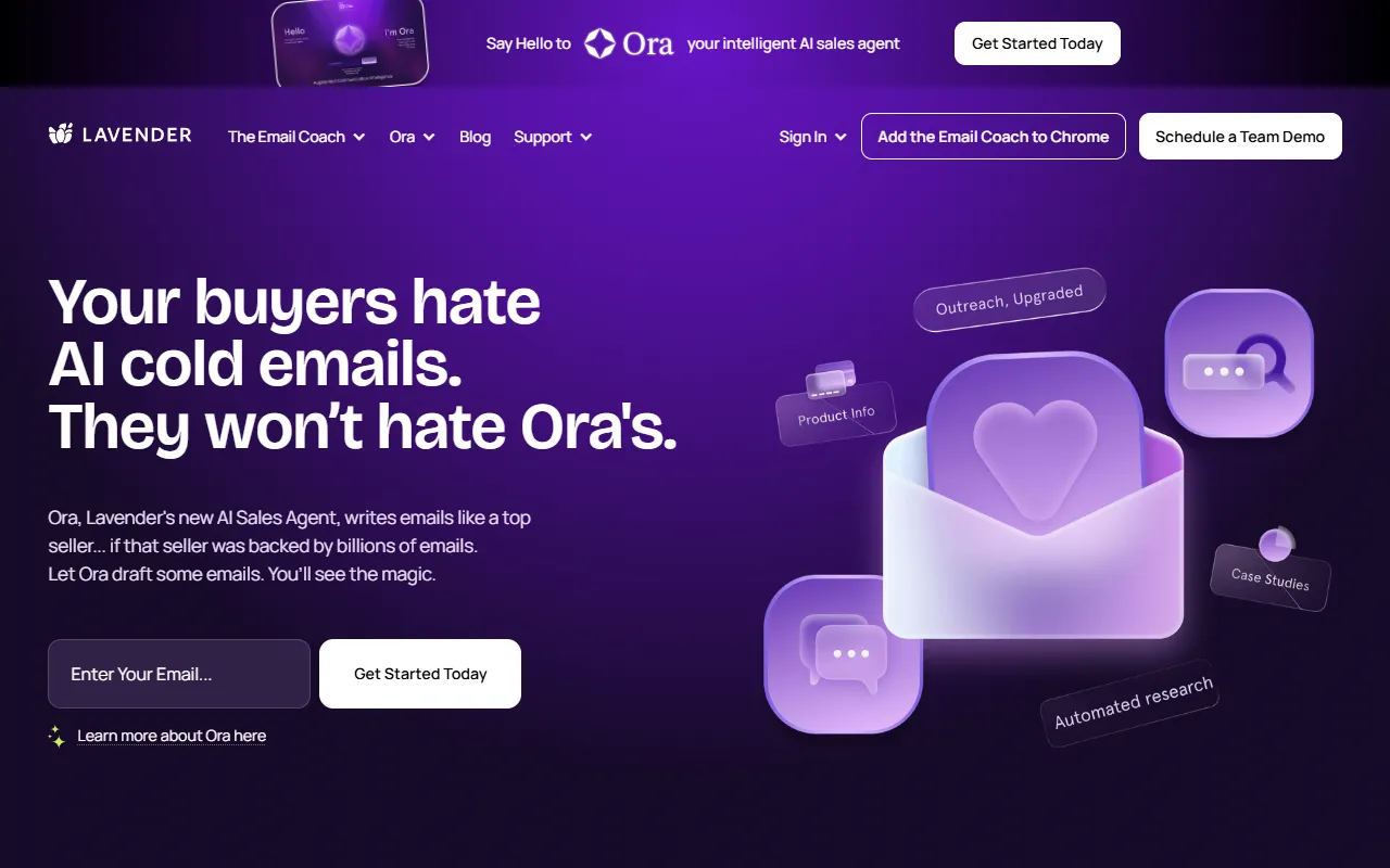 Lavender website screenshot