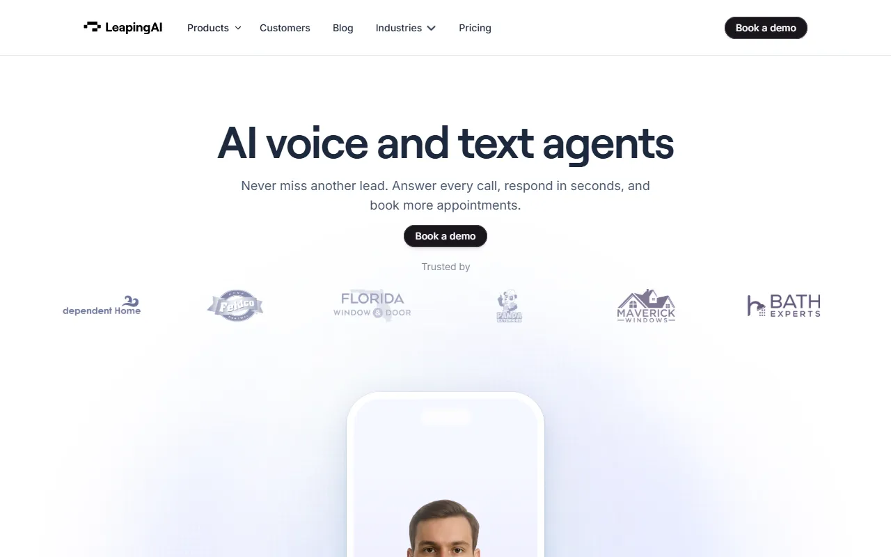 Leaping AI website screenshot