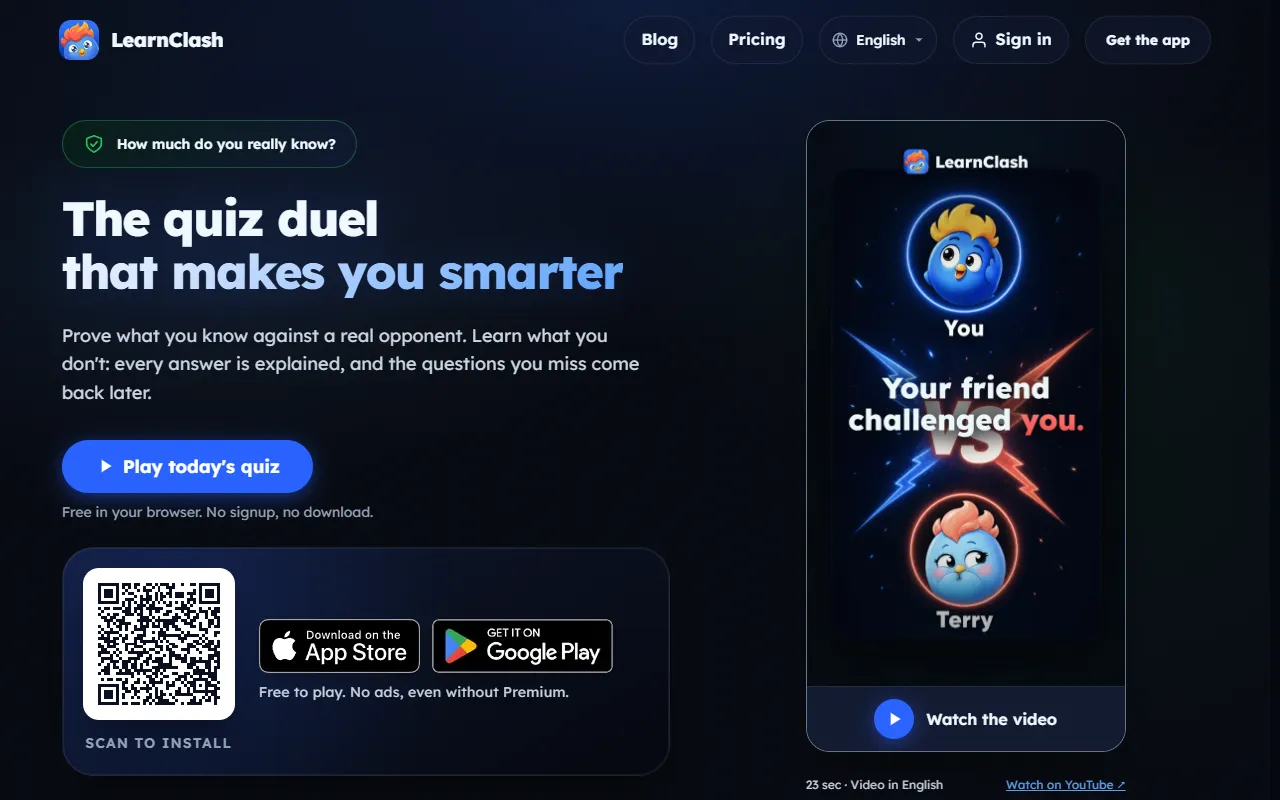LearnClash website screenshot
