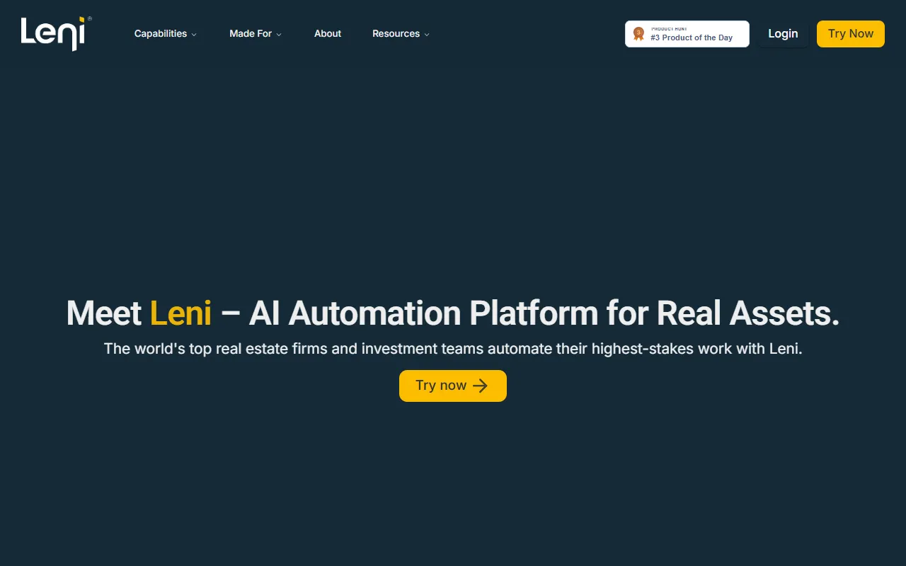 Leni website screenshot