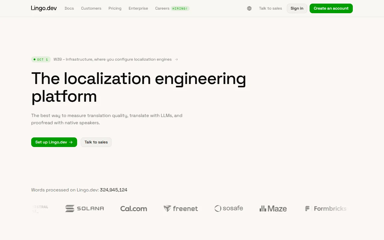 Lingo.dev website screenshot