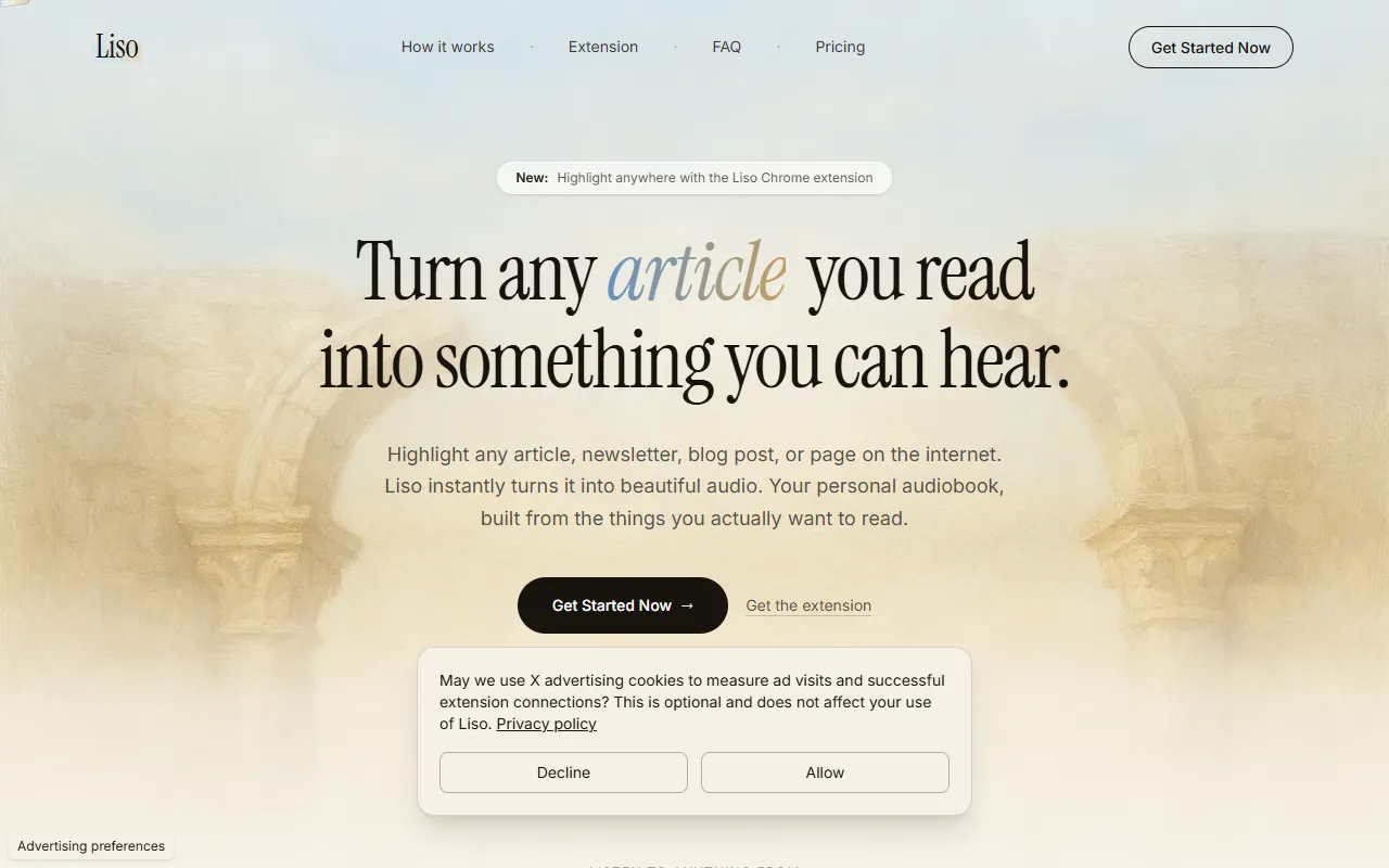 Liso website screenshot