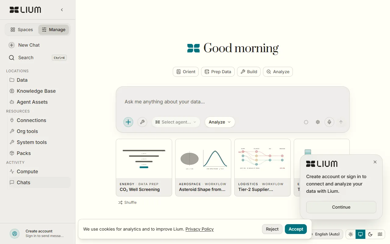 Lium AI website screenshot