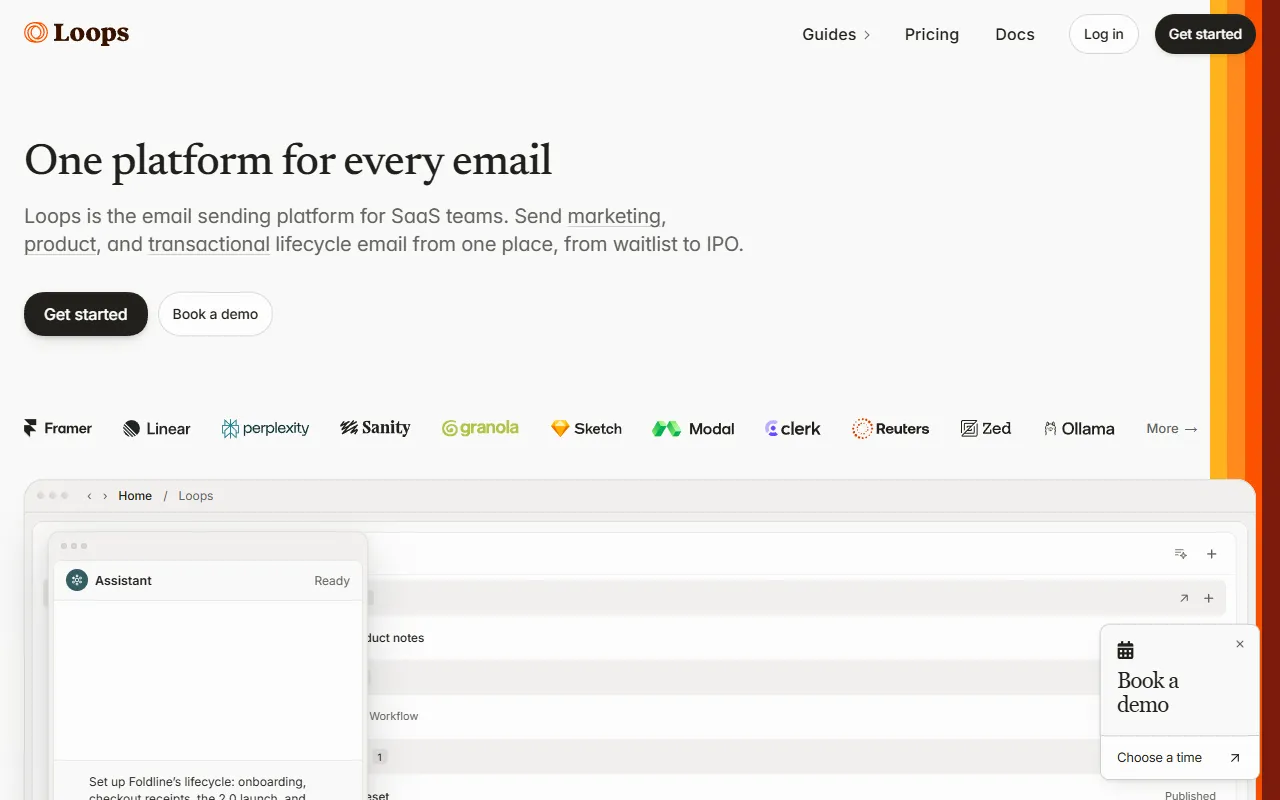 Loops website screenshot