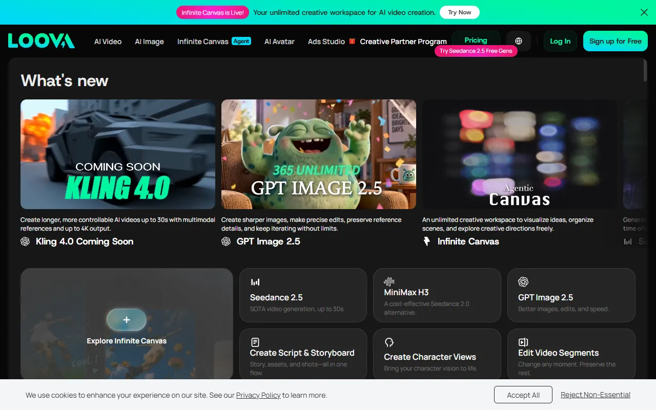 Loova website screenshot