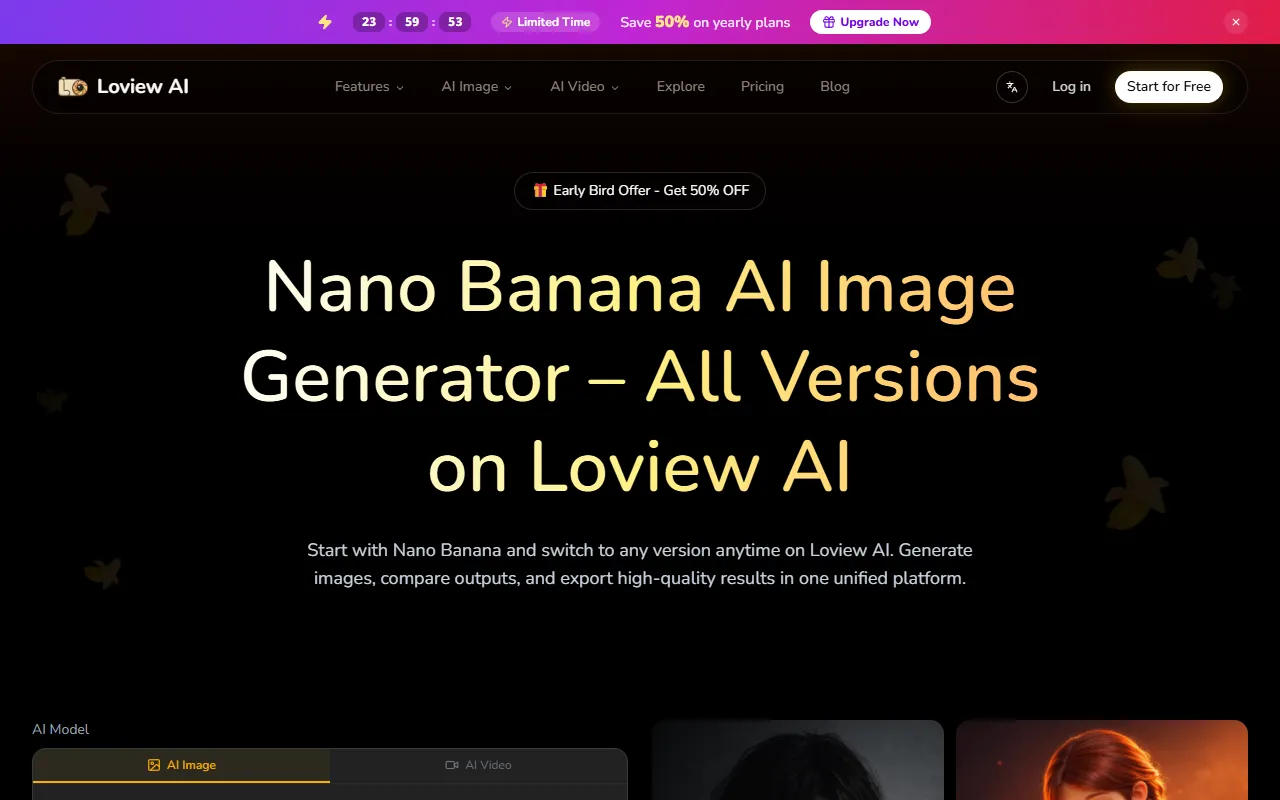 Loview AI website screenshot