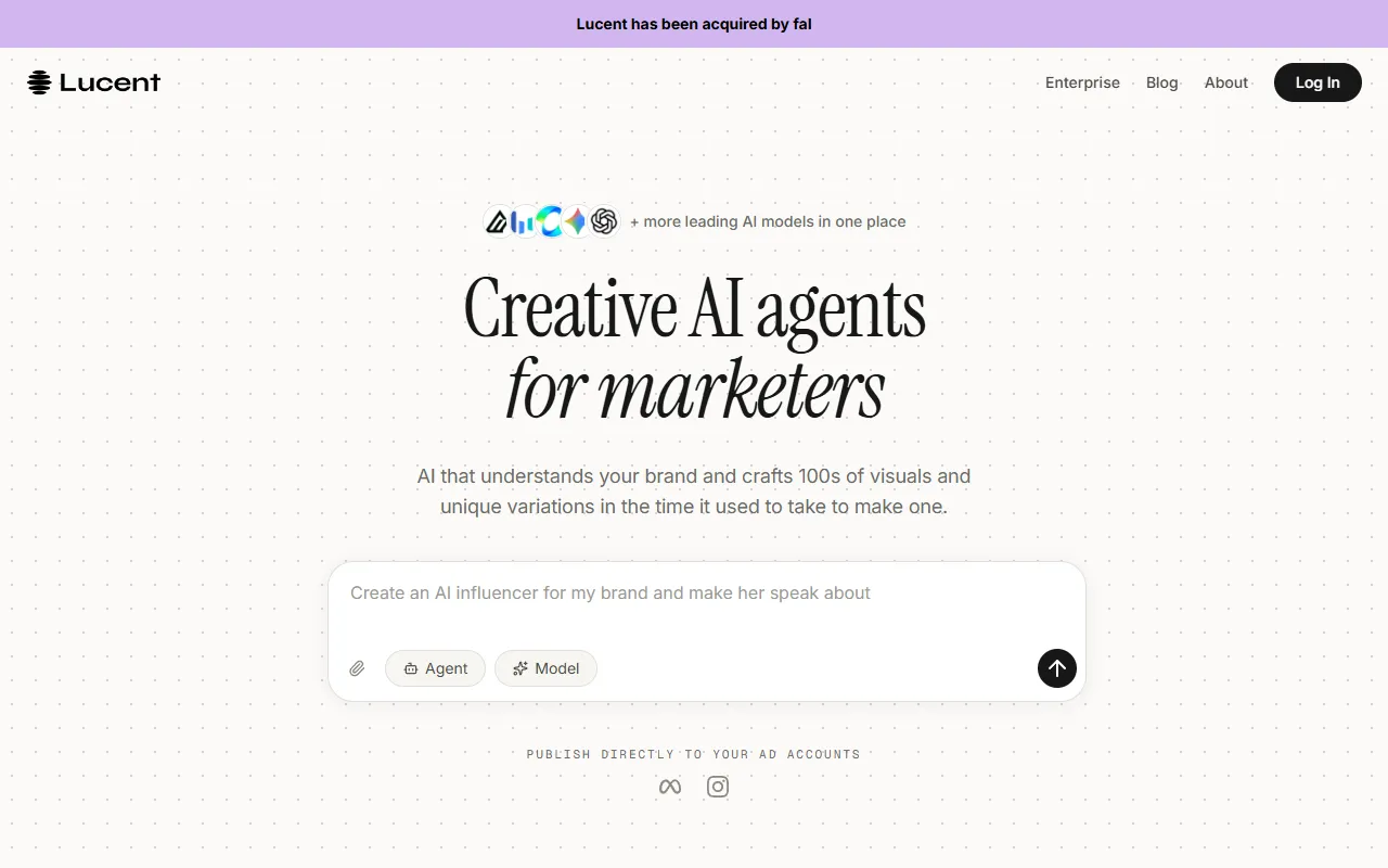 Lucent Chat website screenshot