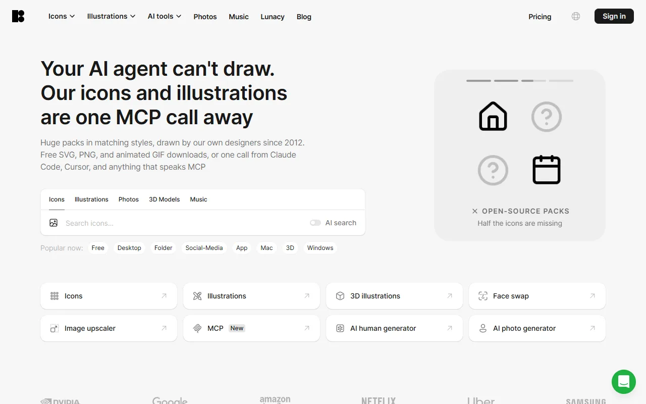 Lunacy by Icons8 website screenshot