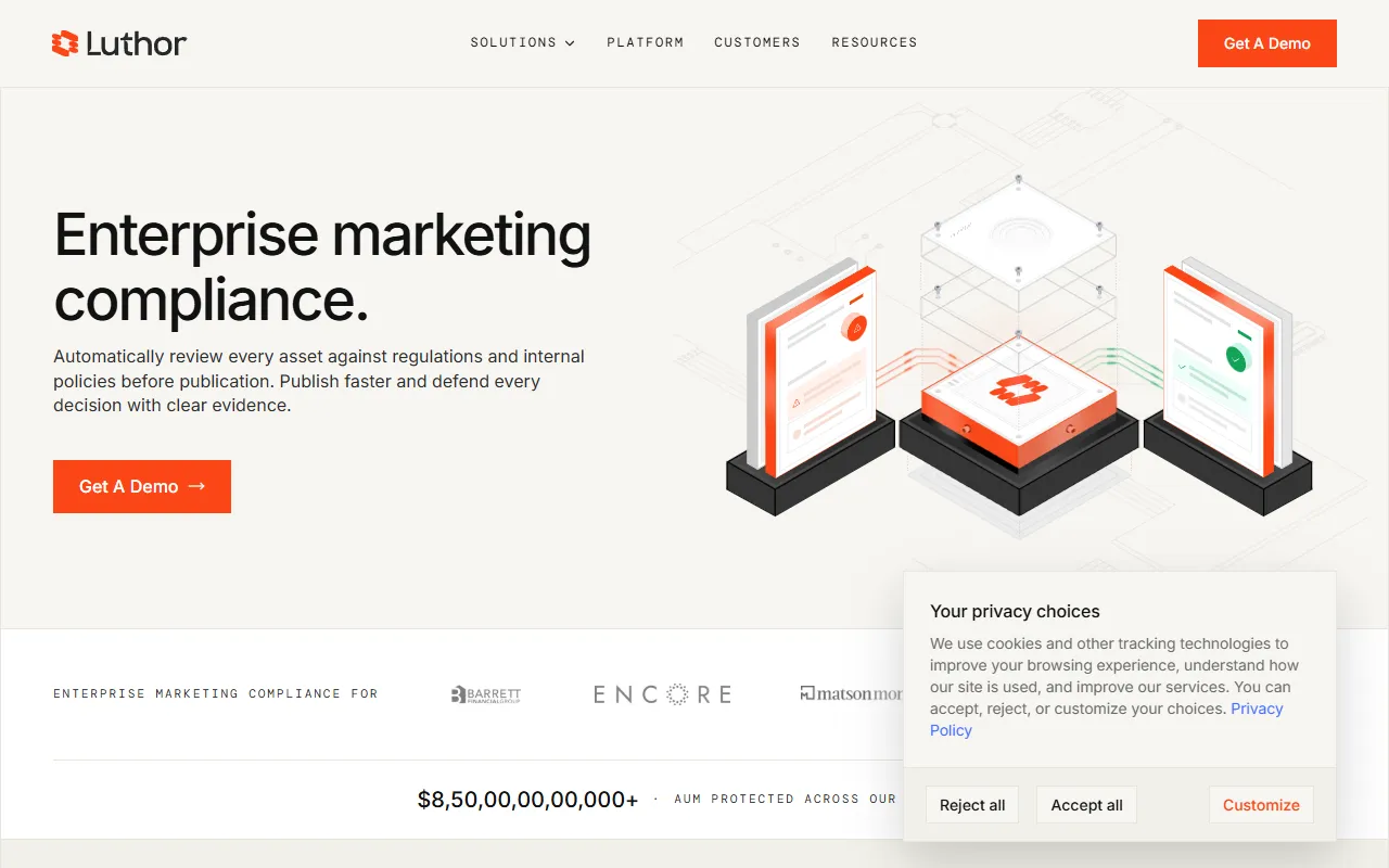 Luthor website screenshot
