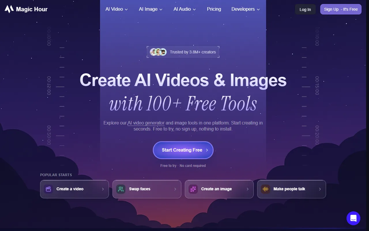 Magic Hour website screenshot