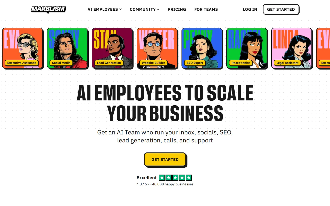 Marblism website screenshot