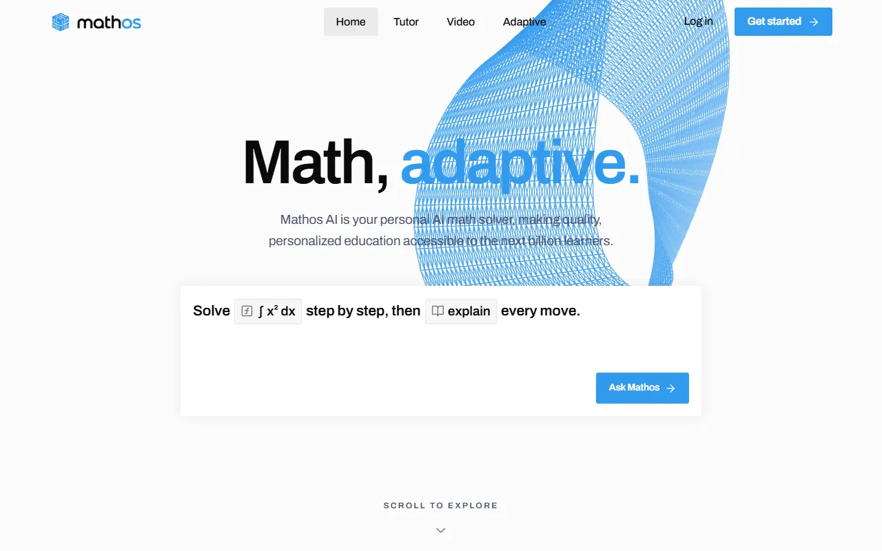 Mathos AI website screenshot