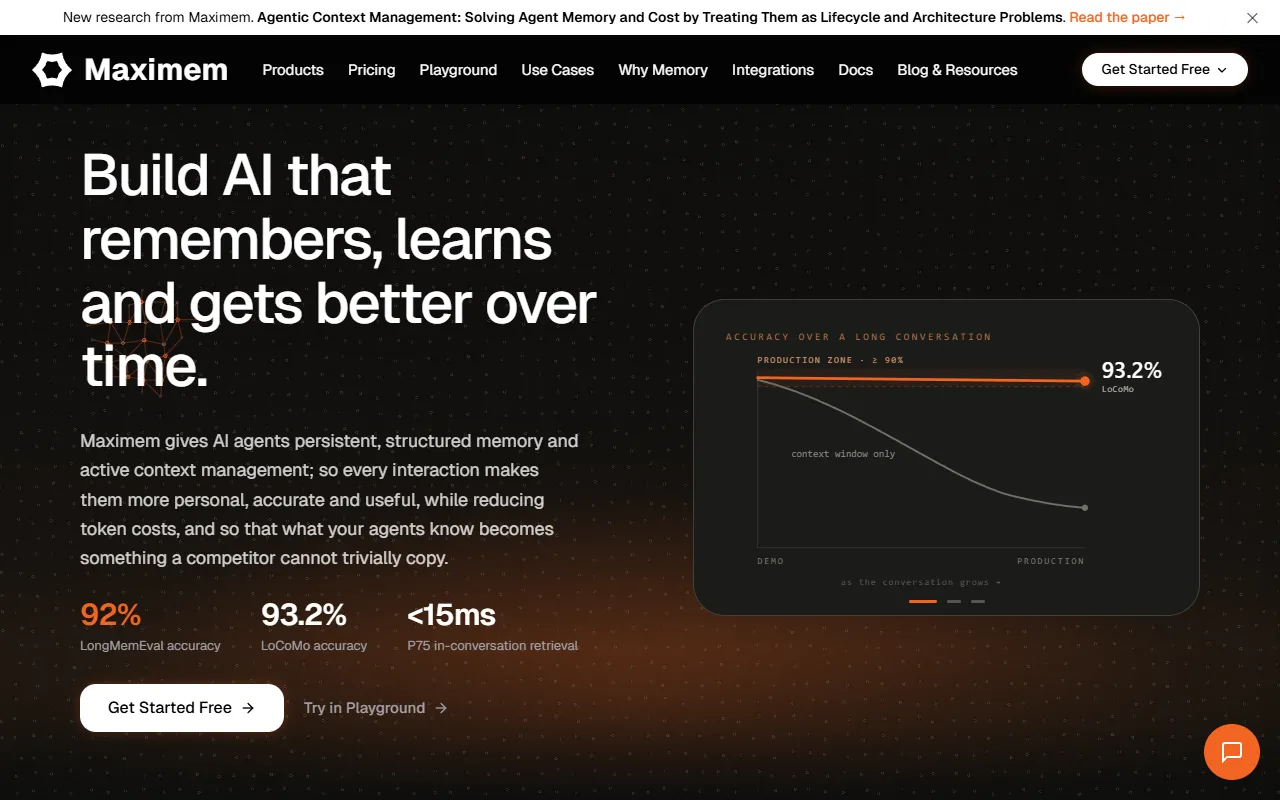 Maximem Synap website screenshot