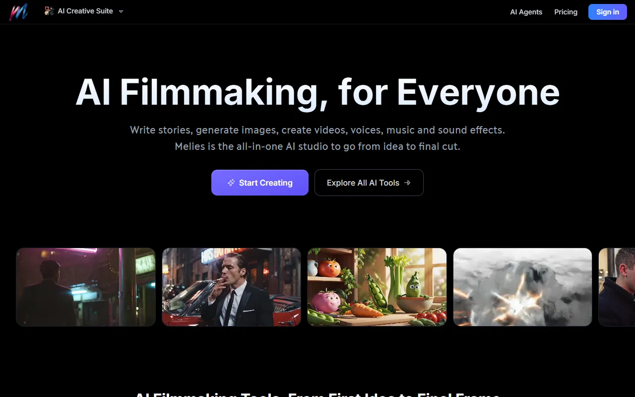 Melies website screenshot