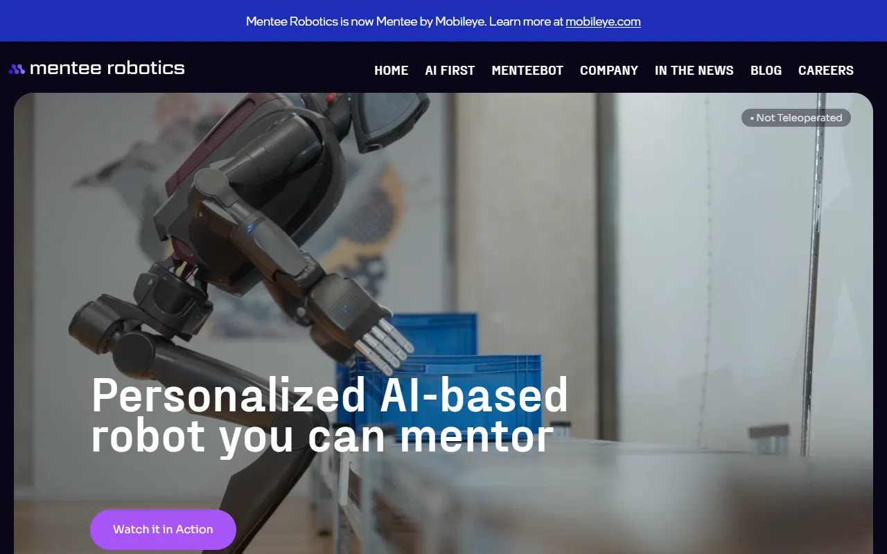 MenteeBot website screenshot