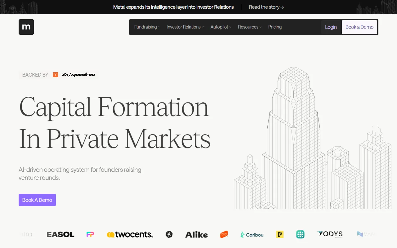Metal website screenshot