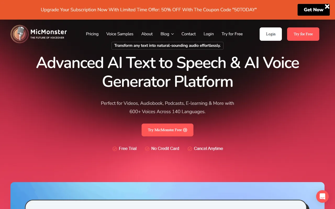 MicMonster website screenshot