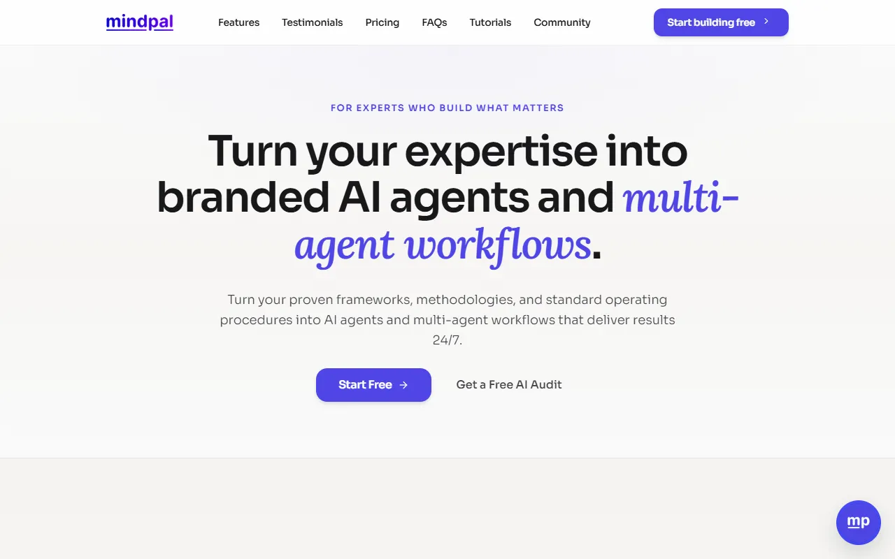MindPal website screenshot