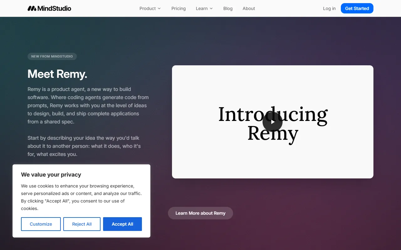 MindStudio website screenshot