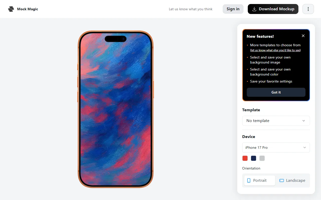 Mock Magic website screenshot