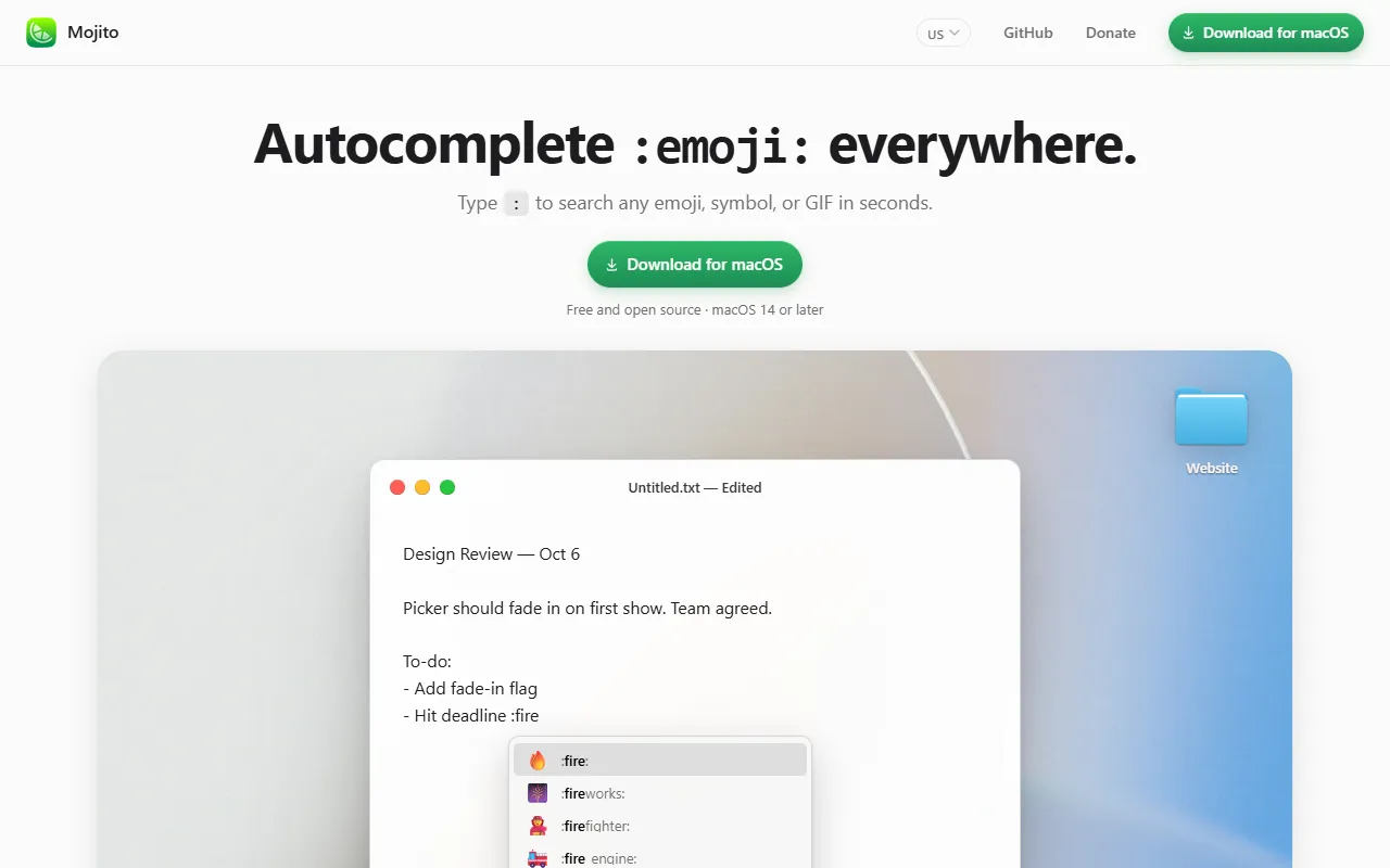 Mojito website screenshot
