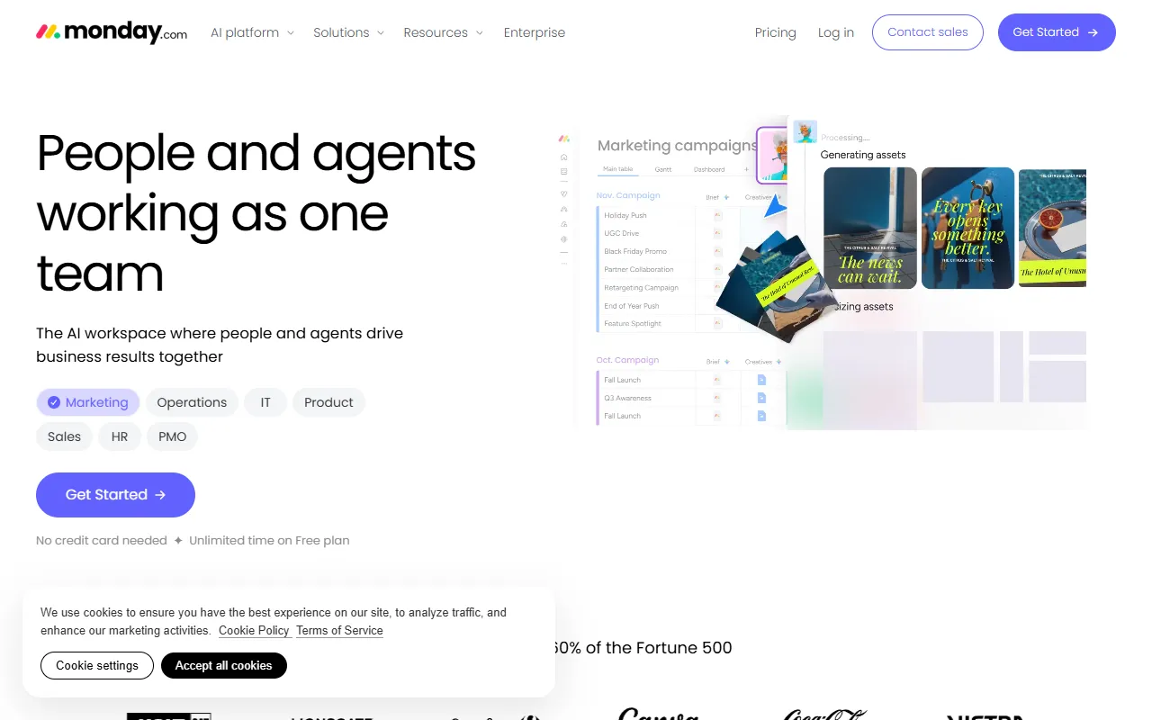 Monday CRM (Lexi) website screenshot