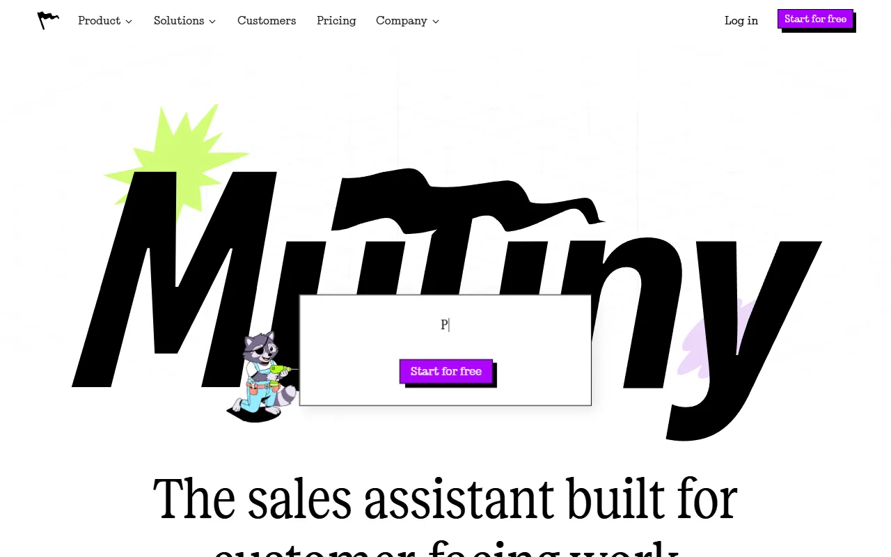 Mutiny website screenshot