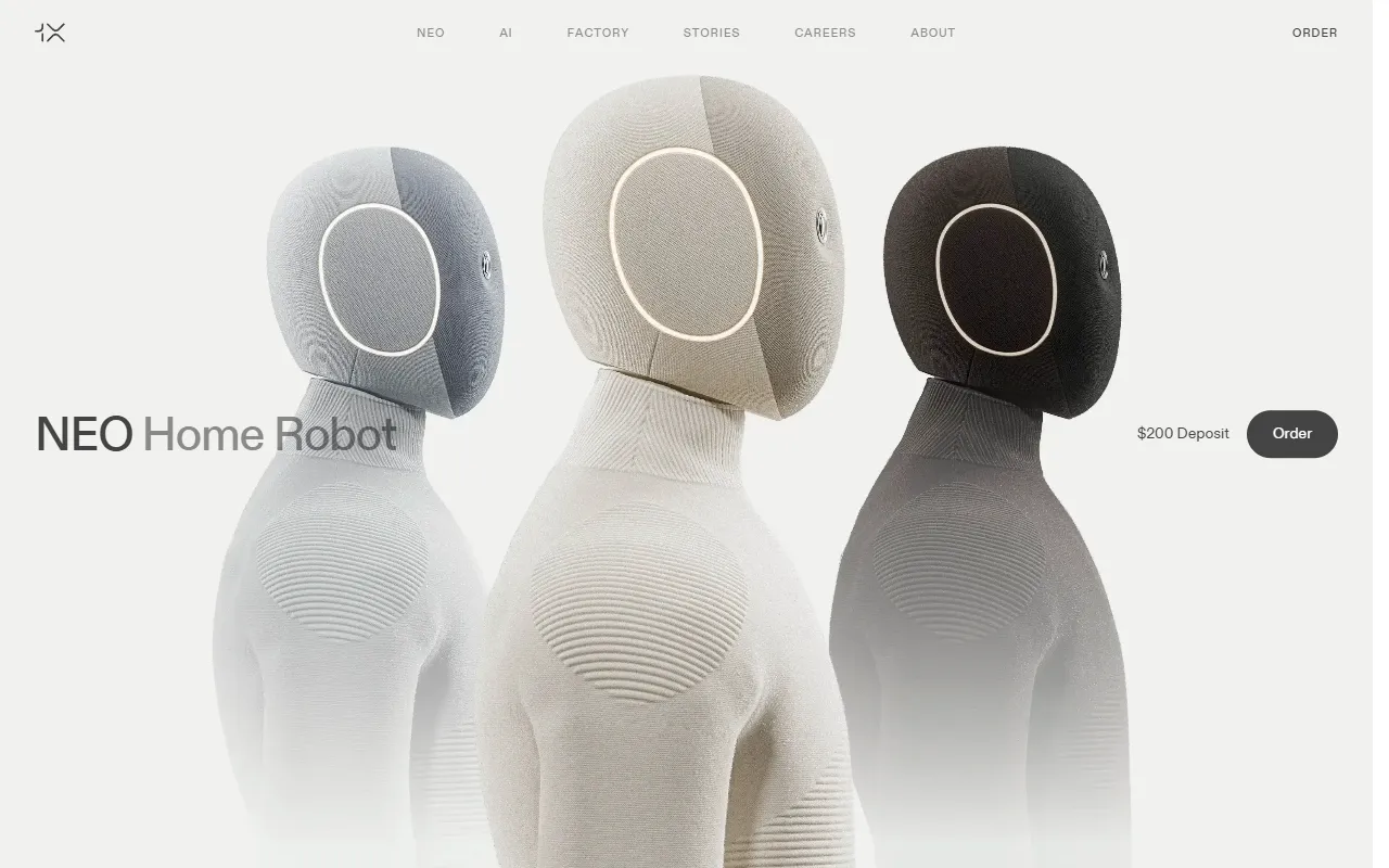 NEO website screenshot