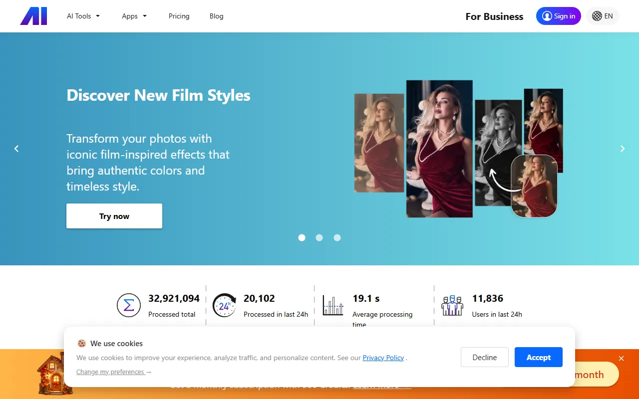 Nero AI website screenshot