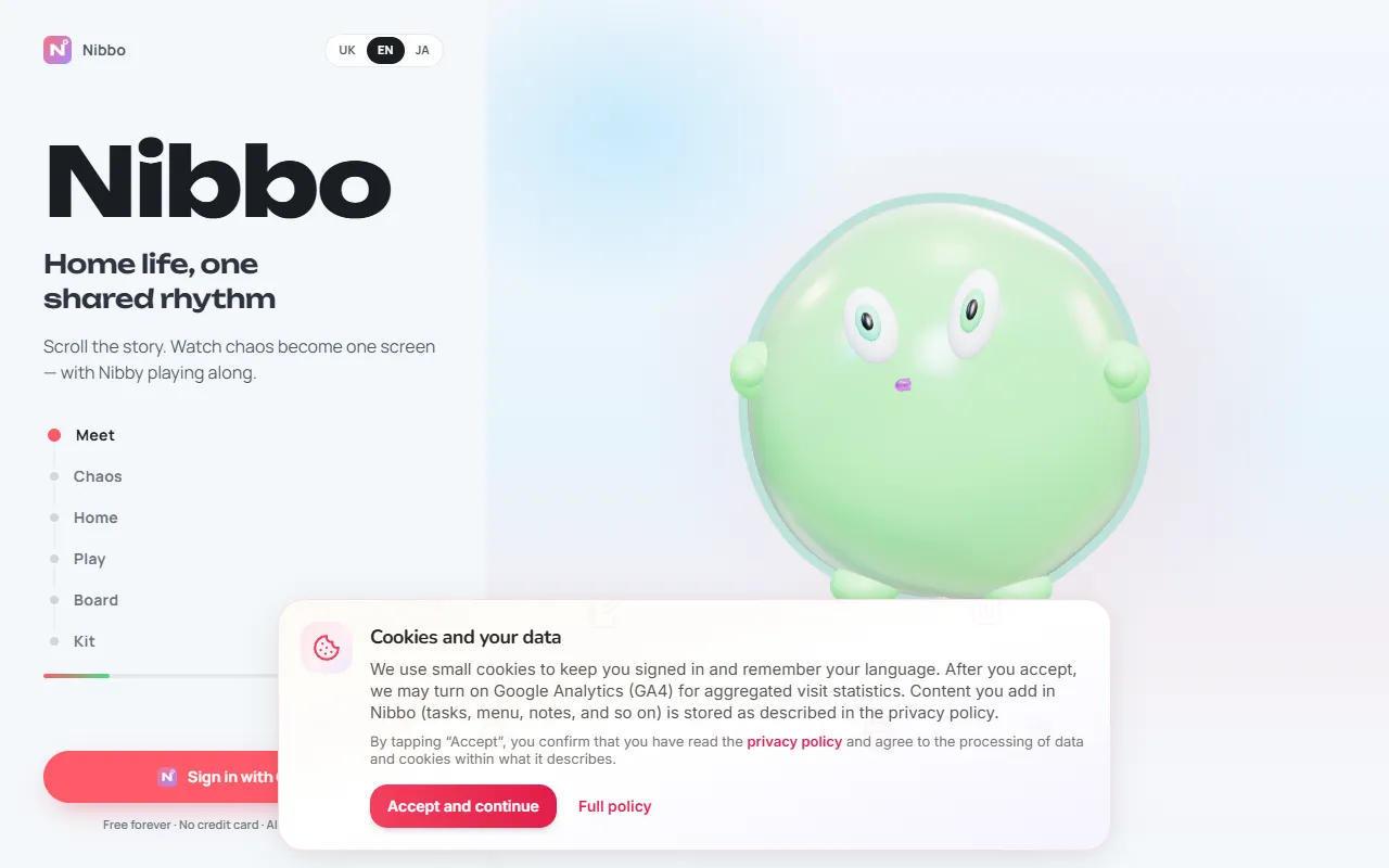 Nibbo website screenshot