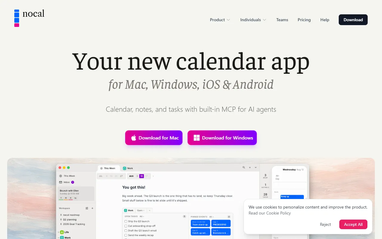 nocal website screenshot