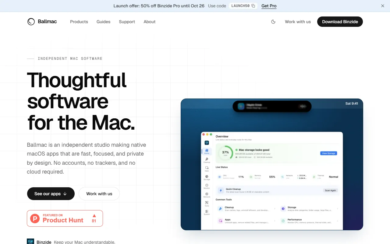 Notchware website screenshot